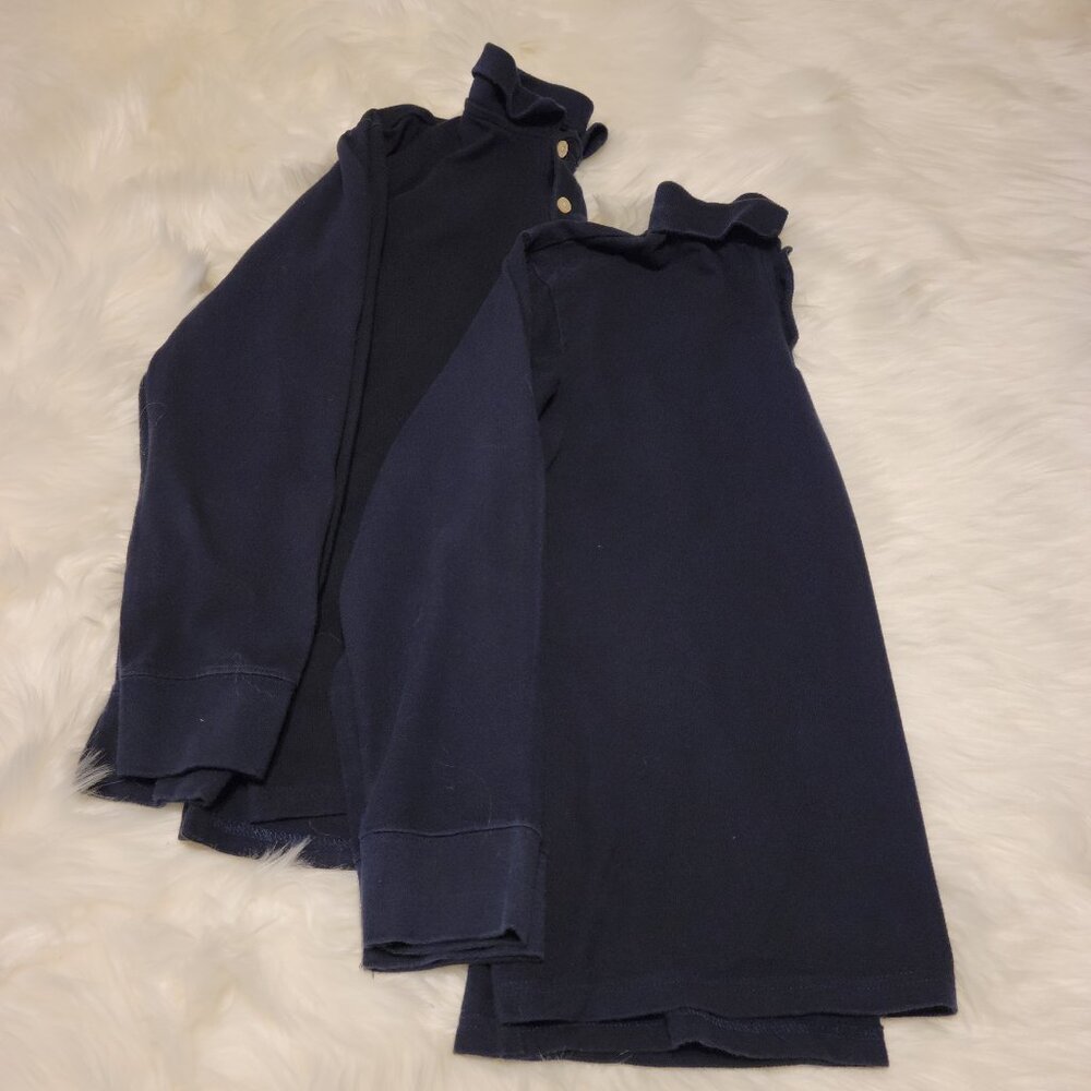 (3 Pack) The Children's Place Boys Long Sleeve Pique Polo, Navy, Size XL/14